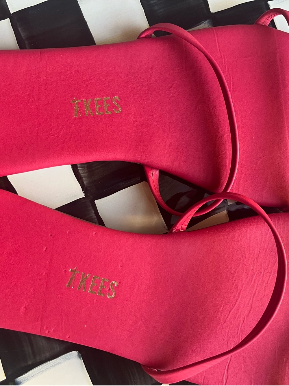 TKEES Gemma Cerise (Hot Pink) Minimal Strappy Sandal